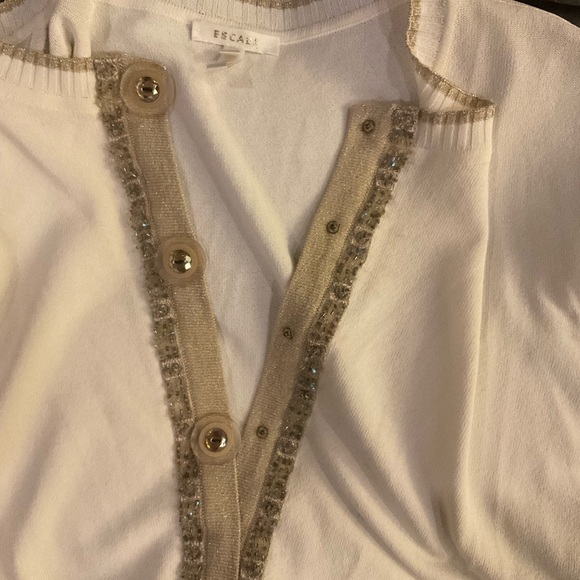 Escada beautiful cream button up lightweight sweater - Picture 11 of 12